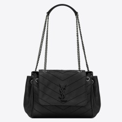 Saint Laurent Small Nolita Bag In Black Vintage Leather YSLBS81369