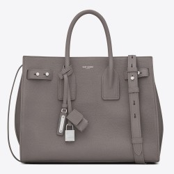 Saint Laurent Small Sac de Jour Souple Bag In Fog Grained Leather YSLBS81375