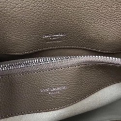 Saint Laurent Small Sac de Jour Souple Bag In Taupe Grained Leather YSLBS81377