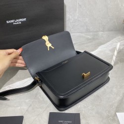 Saint Laurent Solferino Medium Bag In Black Calfskin YSLBS81387