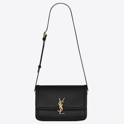 Saint Laurent Solferino Medium Bag In Black Calfskin YSLBS81387