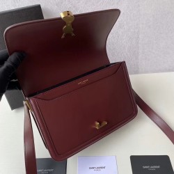 Saint Laurent Solferino Medium Bag In Bordeaux Calfskin YSLBS81389