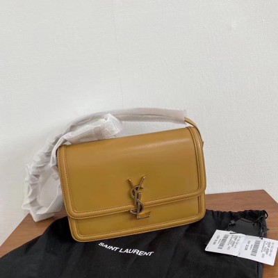 Saint Laurent Solferino Medium Bag In Brown Box Calfskin YSLBS81390