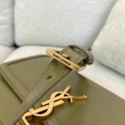 Saint Laurent Solferino Medium Bag In Khaki Calfskin YSLBS81392