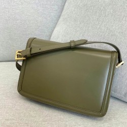 Saint Laurent Solferino Medium Bag In Khaki Calfskin YSLBS81392