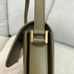 Saint Laurent Solferino Small Bag In Khaki Calfskin YSLBS81401