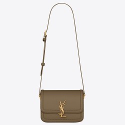 Saint Laurent Solferino Small Bag In Khaki Calfskin YSLBS81401