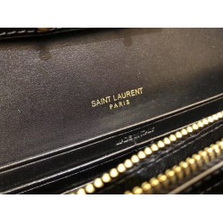 Saint Laurent Sulpice Chain Wallet In Black Smooth Leather YSLBS81405