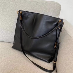 Saint Laurent Tag Hobo Bag In Black Calfskin YSLBS81422