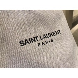 Saint Laurent Teddy Shopping Bag In Linen Canvas YSLBS81426