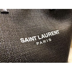 Saint Laurent Teddy Shopping Bag In Raffia YSLBS81427