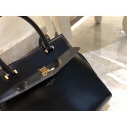 Saint Laurent Uptown Small Tote In Black Smooth Leather YSLBS81429