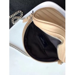 Saint Laurent Vinyle Round Camera Bag In Beige Grained Leather YSLBS81433