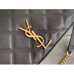 Saint Laurent WOC Becky Chain Wallet In Black Lambskin YSLBS81438