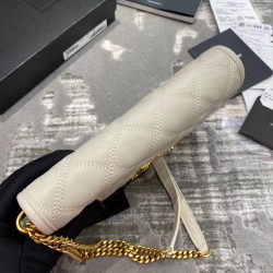 Saint Laurent WOC Becky Chain Wallet In White Lambskin YSLBS81440