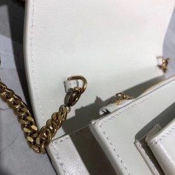 Saint Laurent WOC Sunset Chain Wallet In White Calfskin YSLBS81468