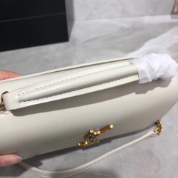 Saint Laurent WOC Sunset Chain Wallet In White Calfskin YSLBS81468